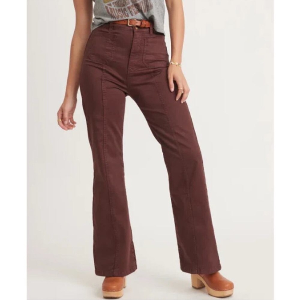 Marine Layer Brown Boot Cut Pants